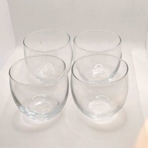 Glass candle holder set of 4